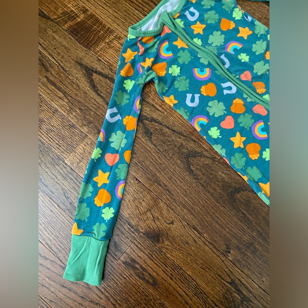 Little Sleepies PJs 3T unisex gender neutral toddler St. Patrick's One-Piece - Picture 6 of 13